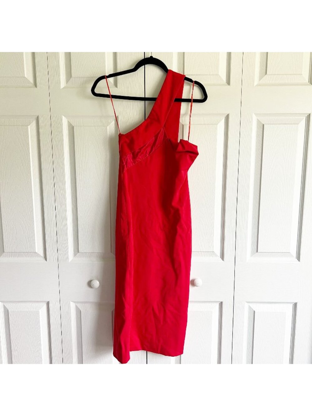 Cushnie Watermelon One Shoulder Sleeveless Pencil Dress Women's Size 6
